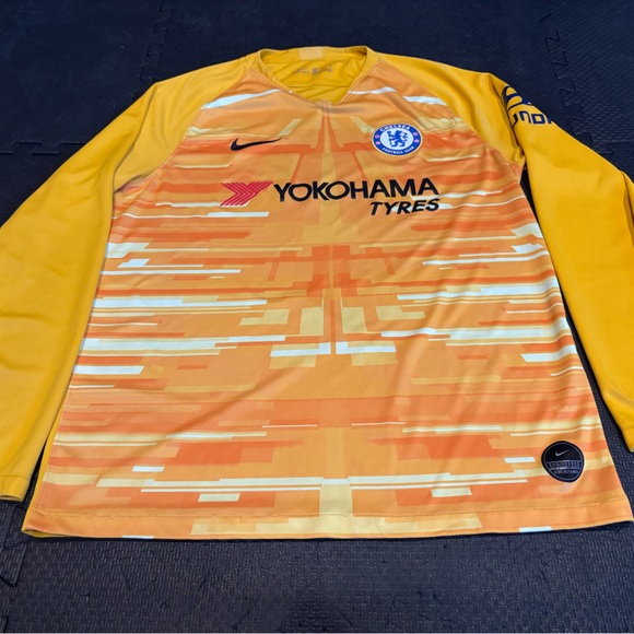Nike Chelsea Football Club Rare Yellow Orange Away Jersey Men's Large Yokohama - Picture 1 of 6